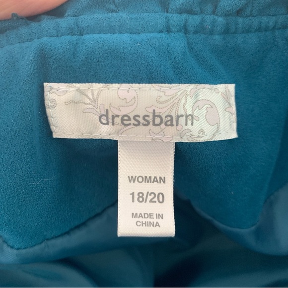 Dress barn Blue Ruffle Front Blazer Size 18/20 - Picture 7 of 11